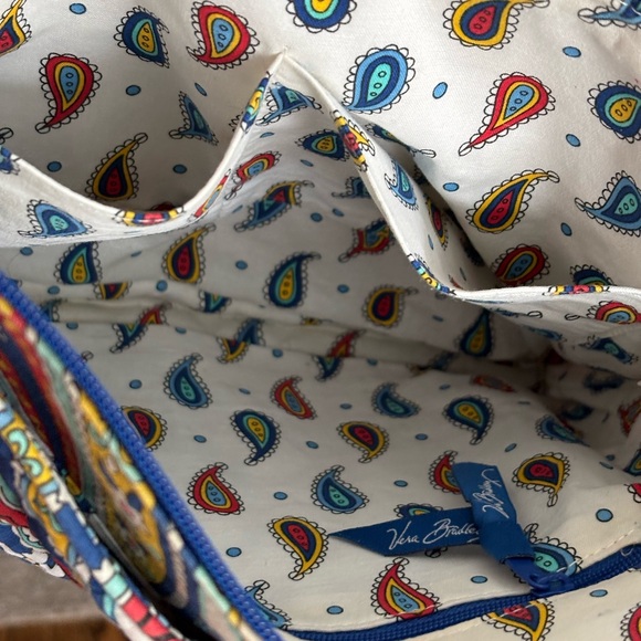 Vera Bradley Colorful Marina Paisley Crossbody Bag Purse Quilted 12x9 Maximalist - Picture 13 of 14